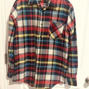 Men's Multicolor Plaid Shirt Sz M long sleeve
